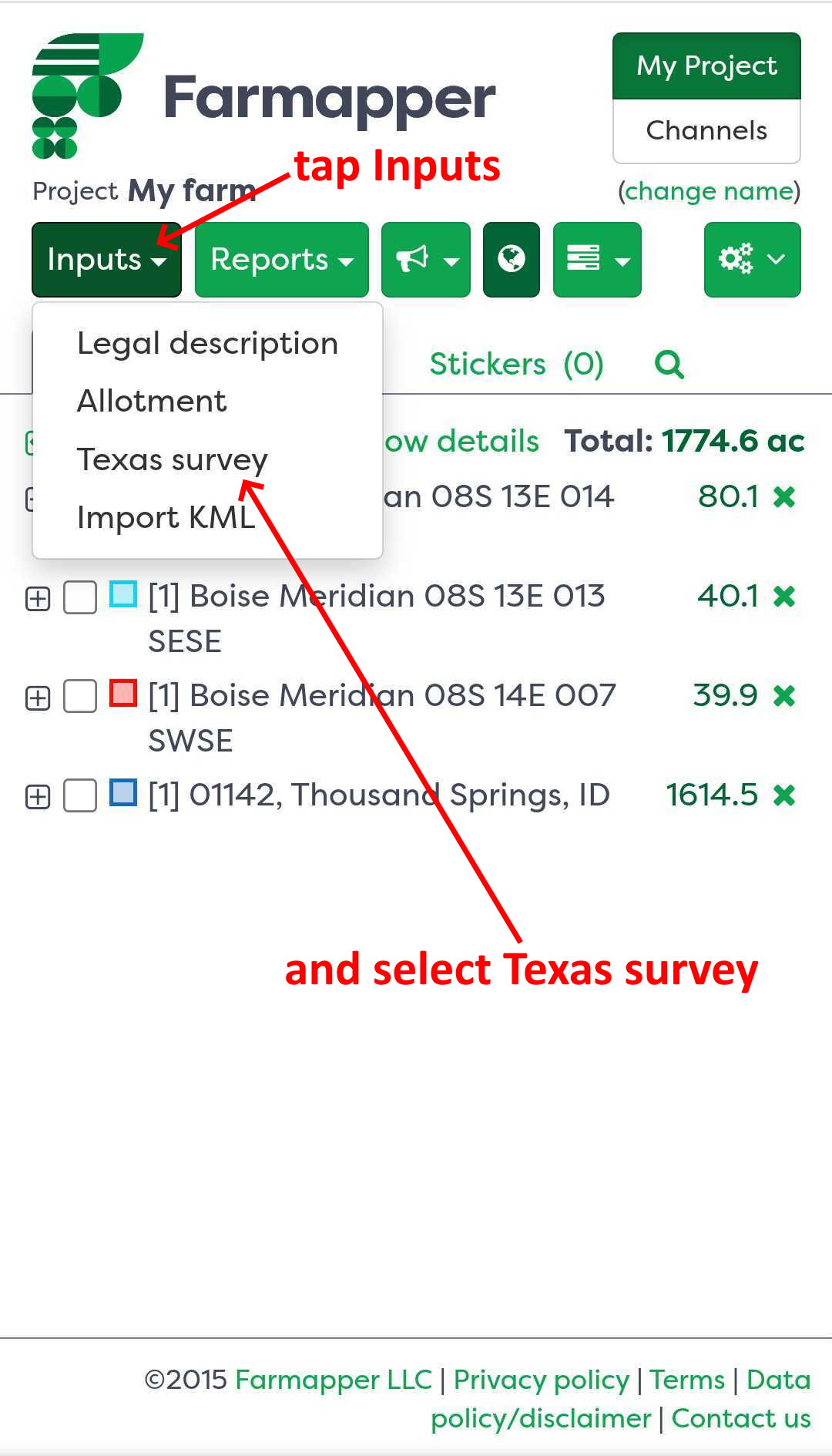 Figure 2: Find Texas survey