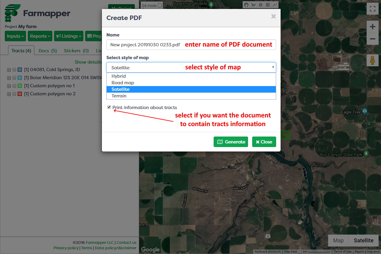 Figure 2: Generating PDF documents