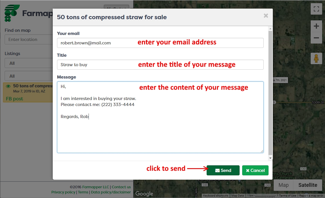 Figure 11: Send message to author