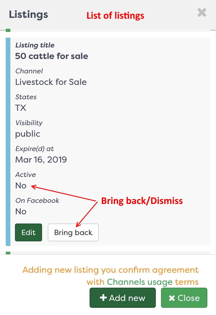 Figure 11: Listings window 3