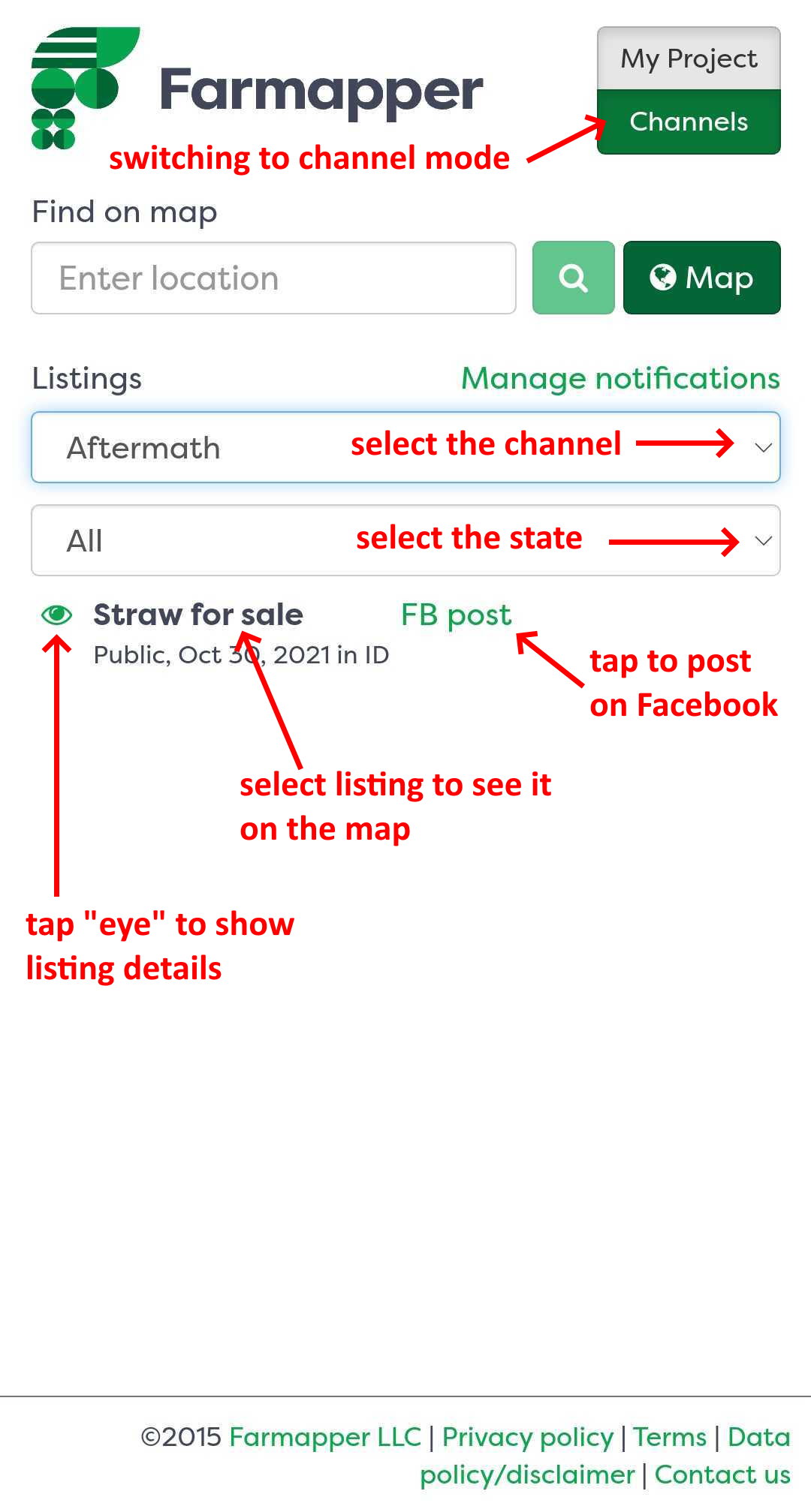 Figure 12: Channels mode