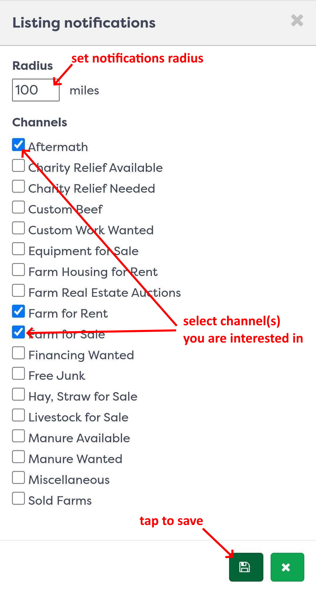 Figure 16: Listing notifications