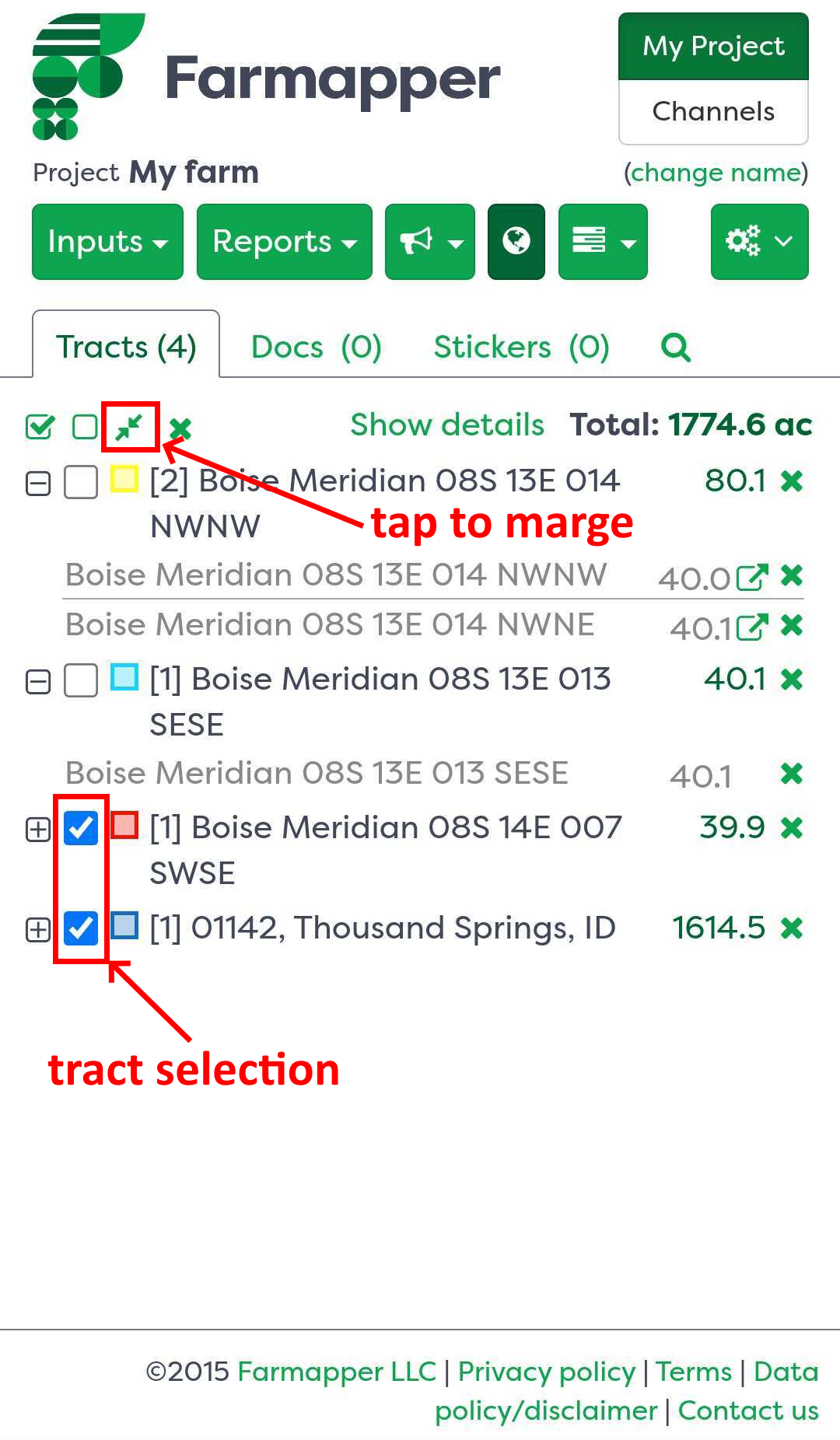 Figure 2: Merging tracts