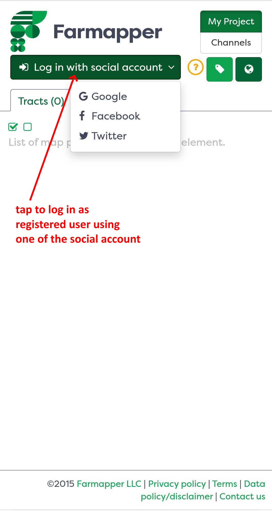 Figure 3: Login from application