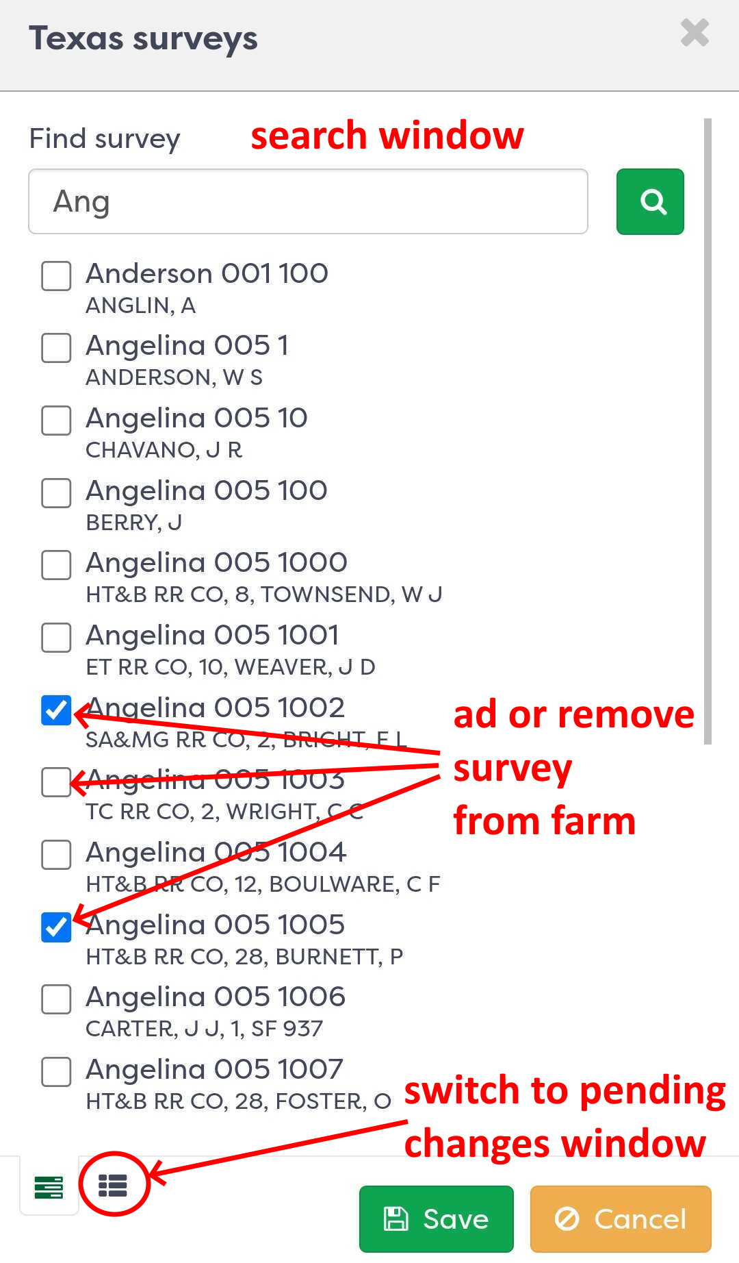 Figure 3: Search window