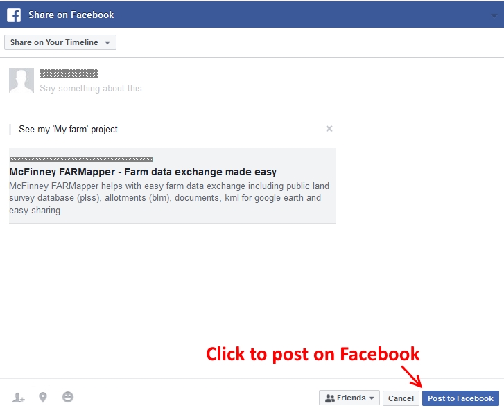 Figure 3: Publishing on Facebook