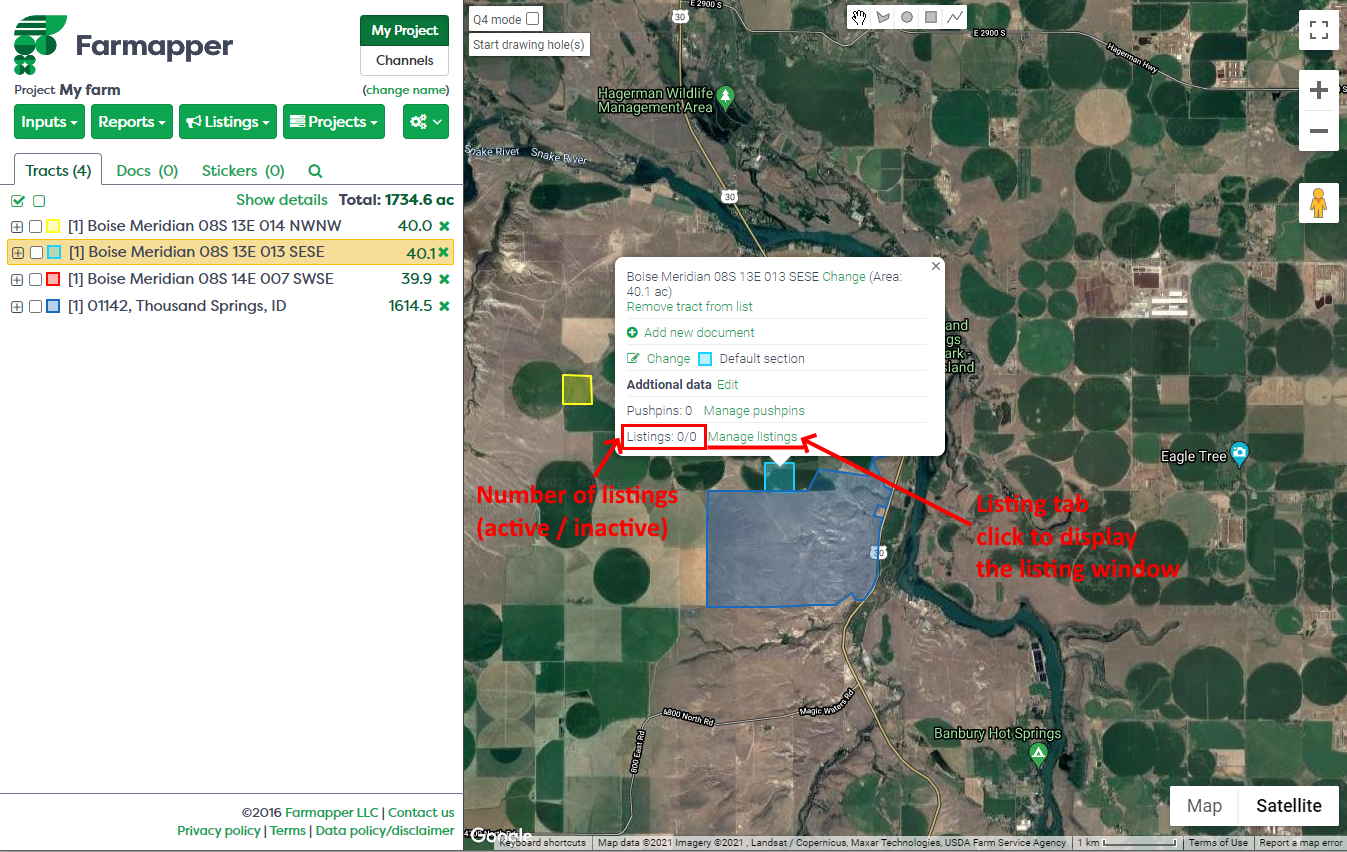 Figure 3: Adding a listing to a tract or a sticker