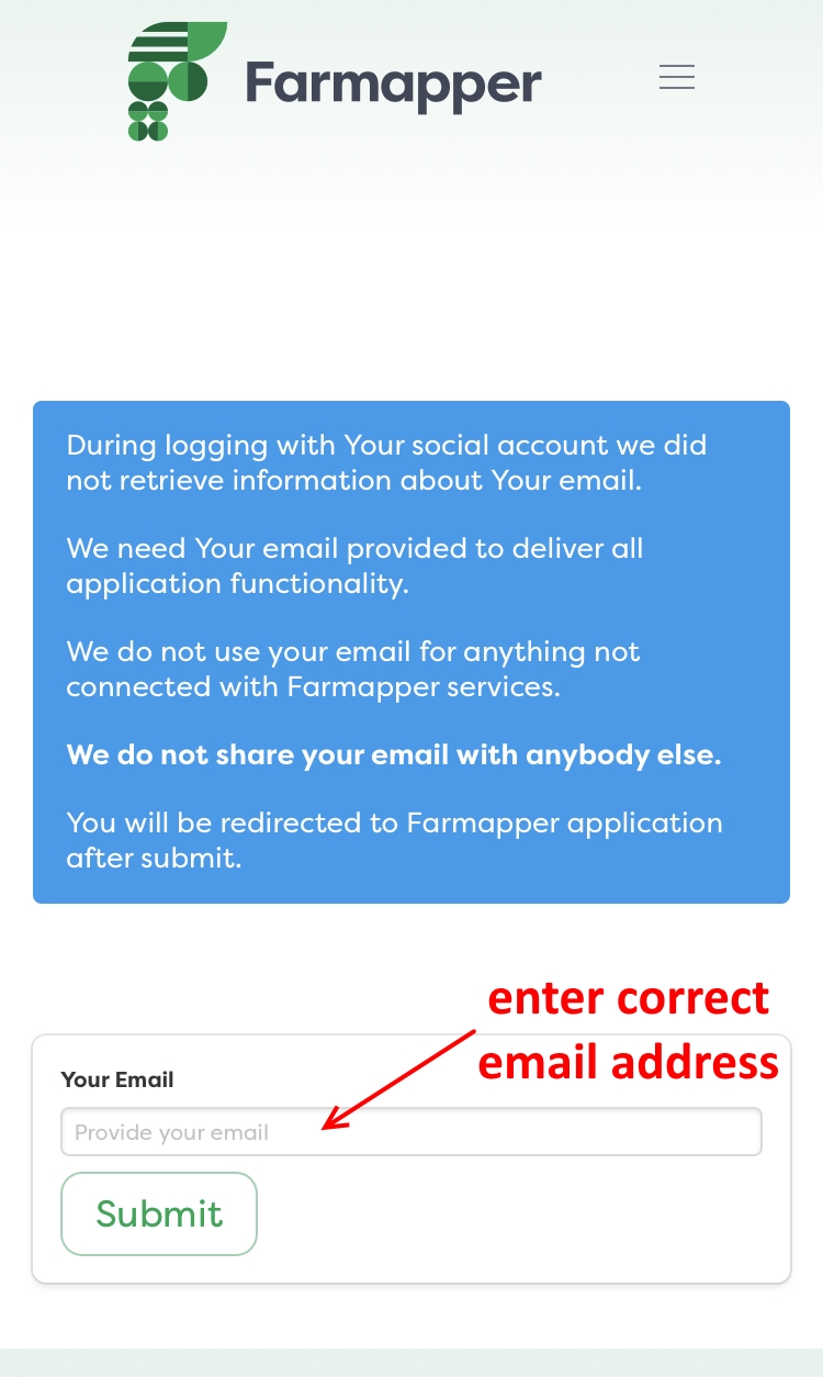 Figure 4: Lack of information about your email