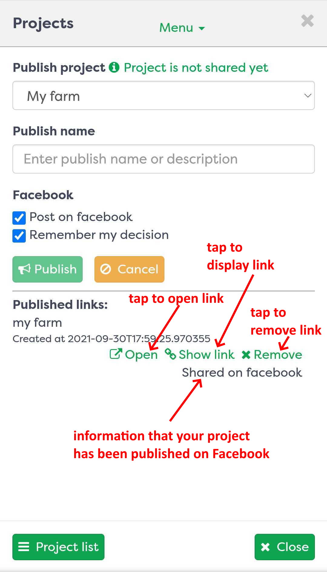 Figure 4: Published links
