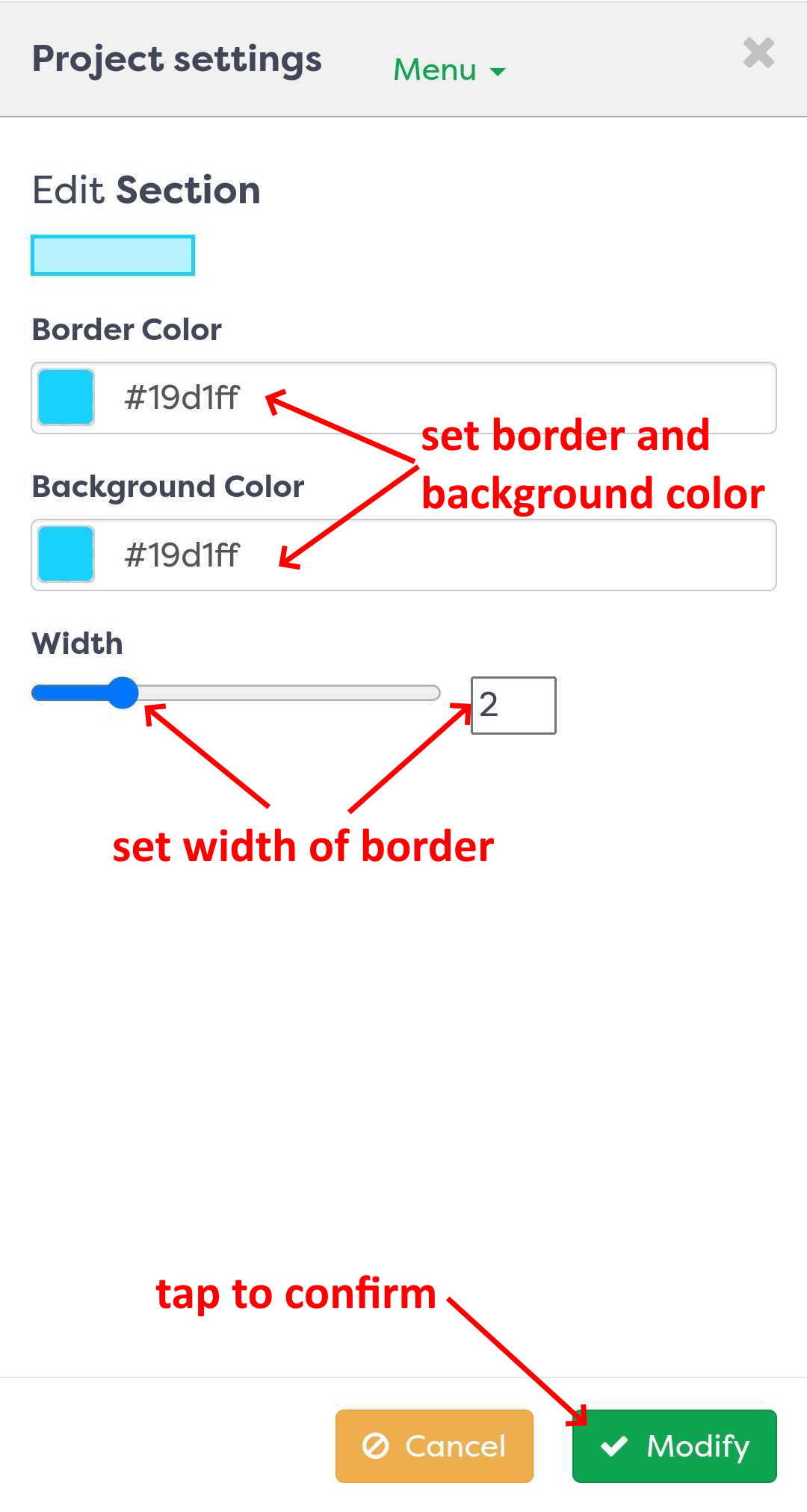 Figure 4: Editing category