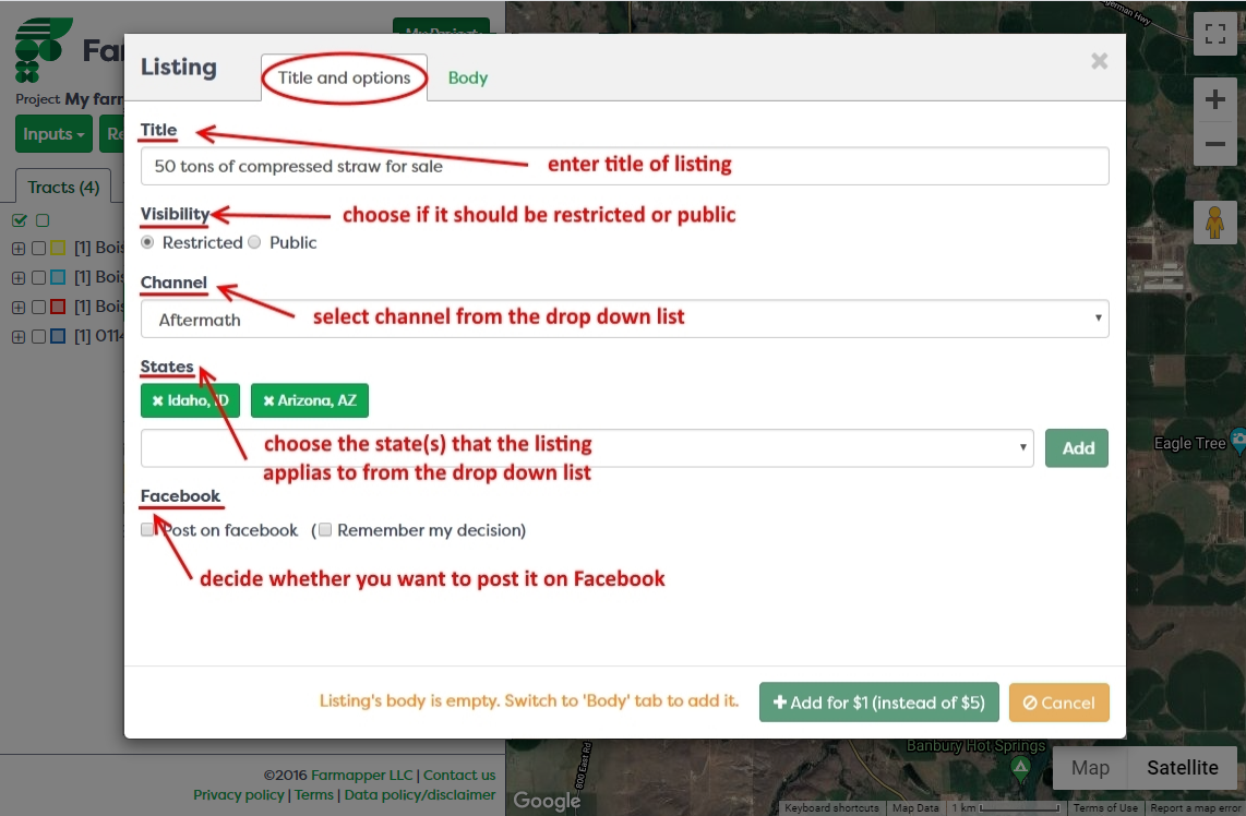 Figure 4: "Title and options" tab