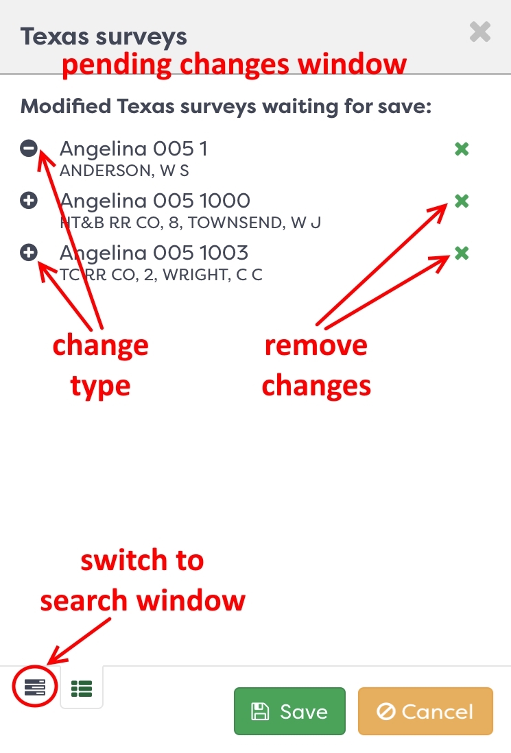 Figure 4: Pending changes window