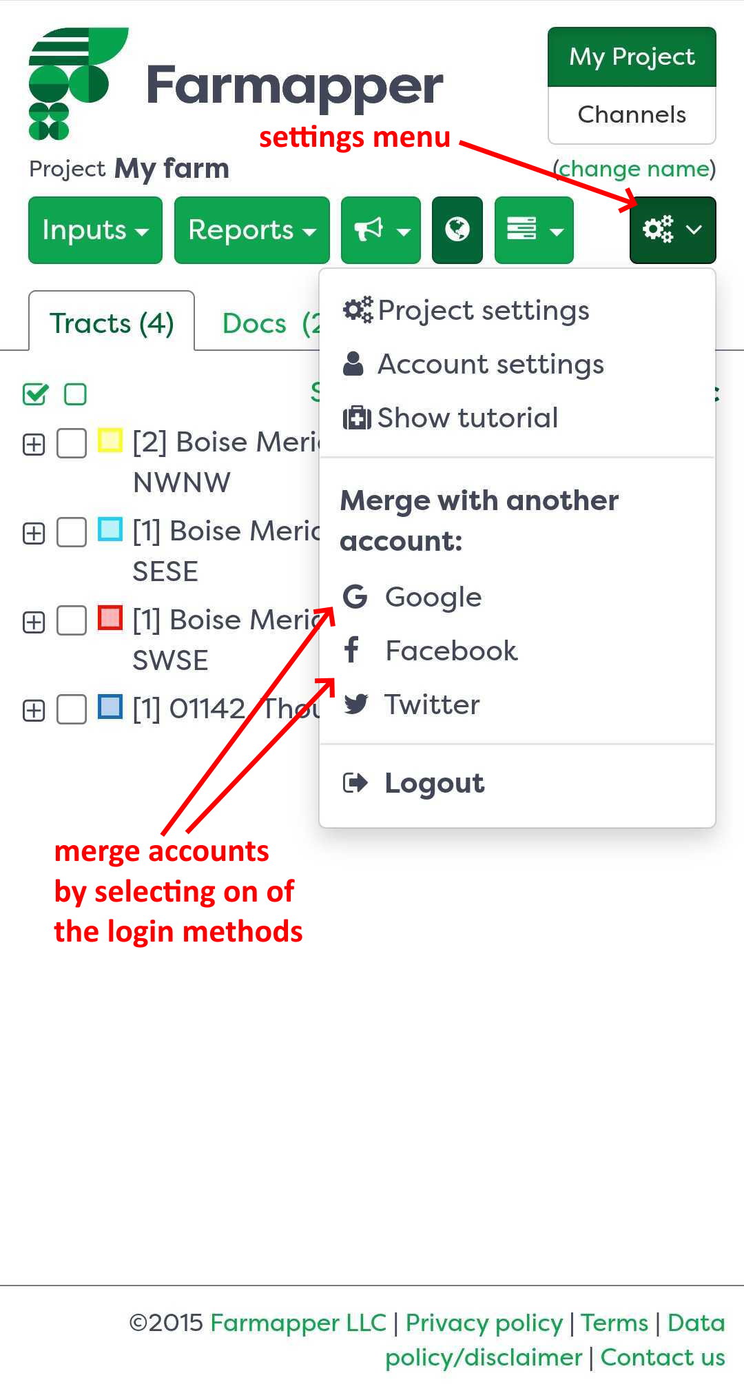Figure 6: Merging accounts
