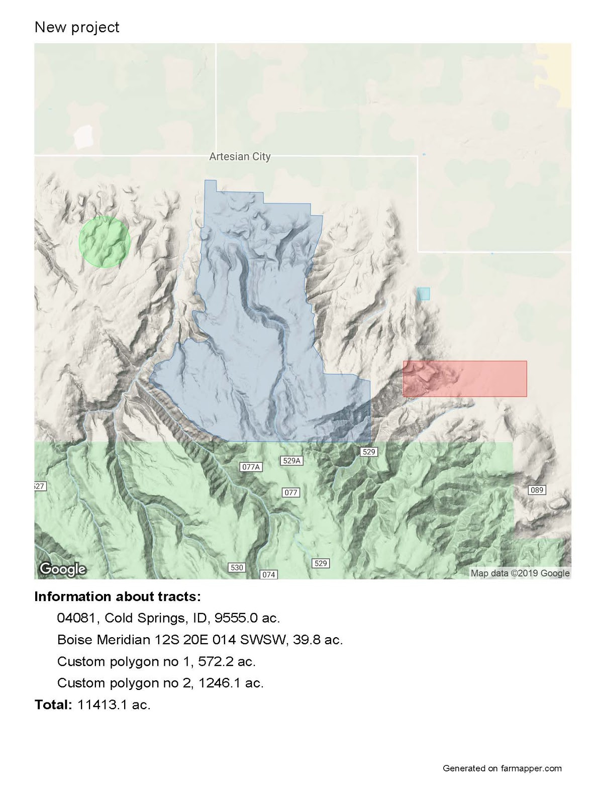 Figure 7: Terrain map